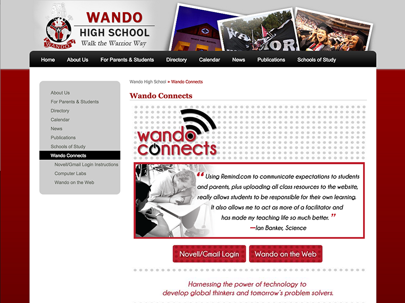 Wando Connects website